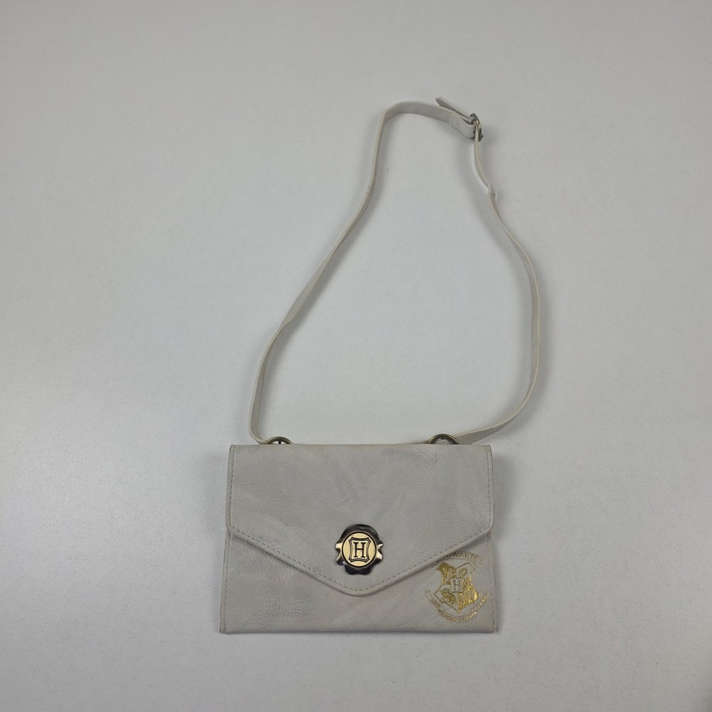 Bioworld Crossbody Bag Womens Mini White Faux Leather Hogwarts Harry Potter